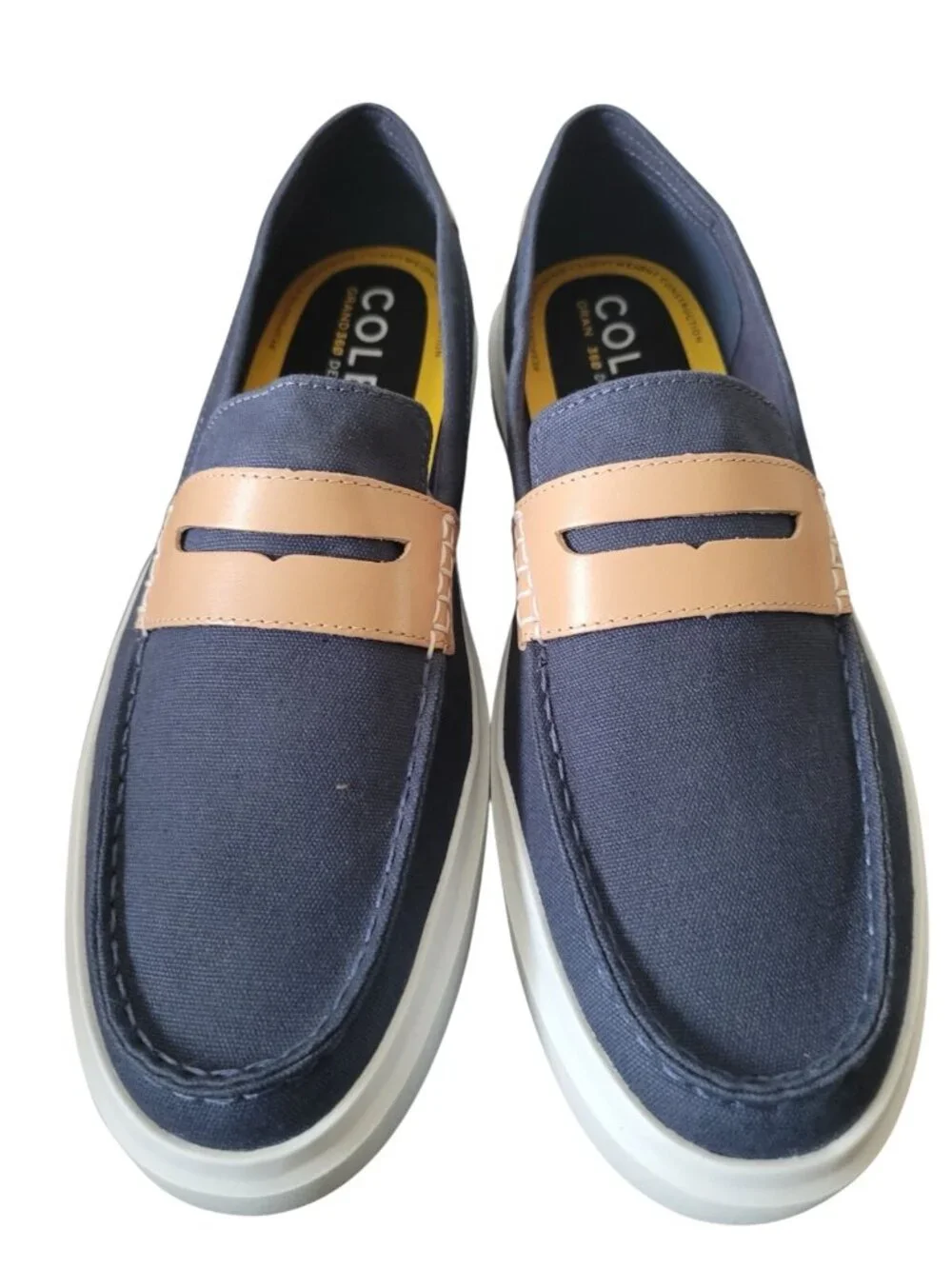 Cole Haan Men's GrandPro Rally Canvas Penny Loafers - Vintage Indigo Canvas NWOB